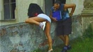 Amateur busty brunette oral sex porn video