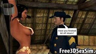 Sexy 3D cartoon indian hottie getting all felt up porn video